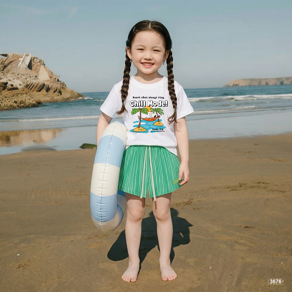 Áo thun trẻ em mùa hè Chill mode Kado 3676_thumbnail_5