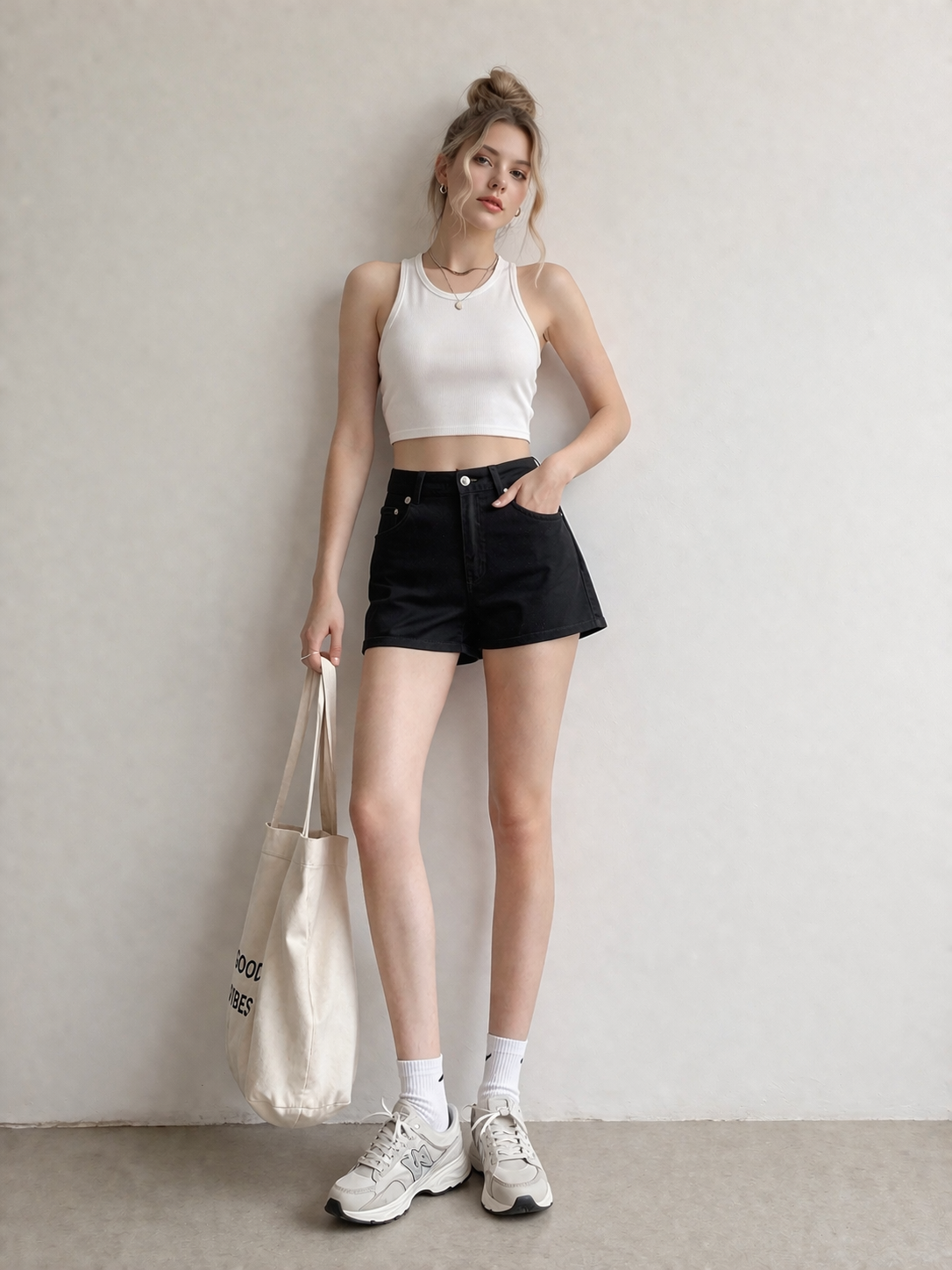 Quần short jean Aero.postale - đen