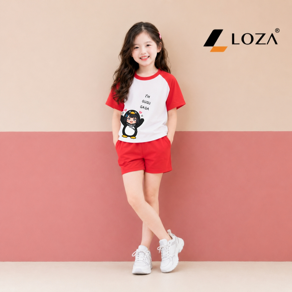 Set bộ bé gái phối màu hình Cánh cụt Gugugaga - Loza FB684_thumbnail_3