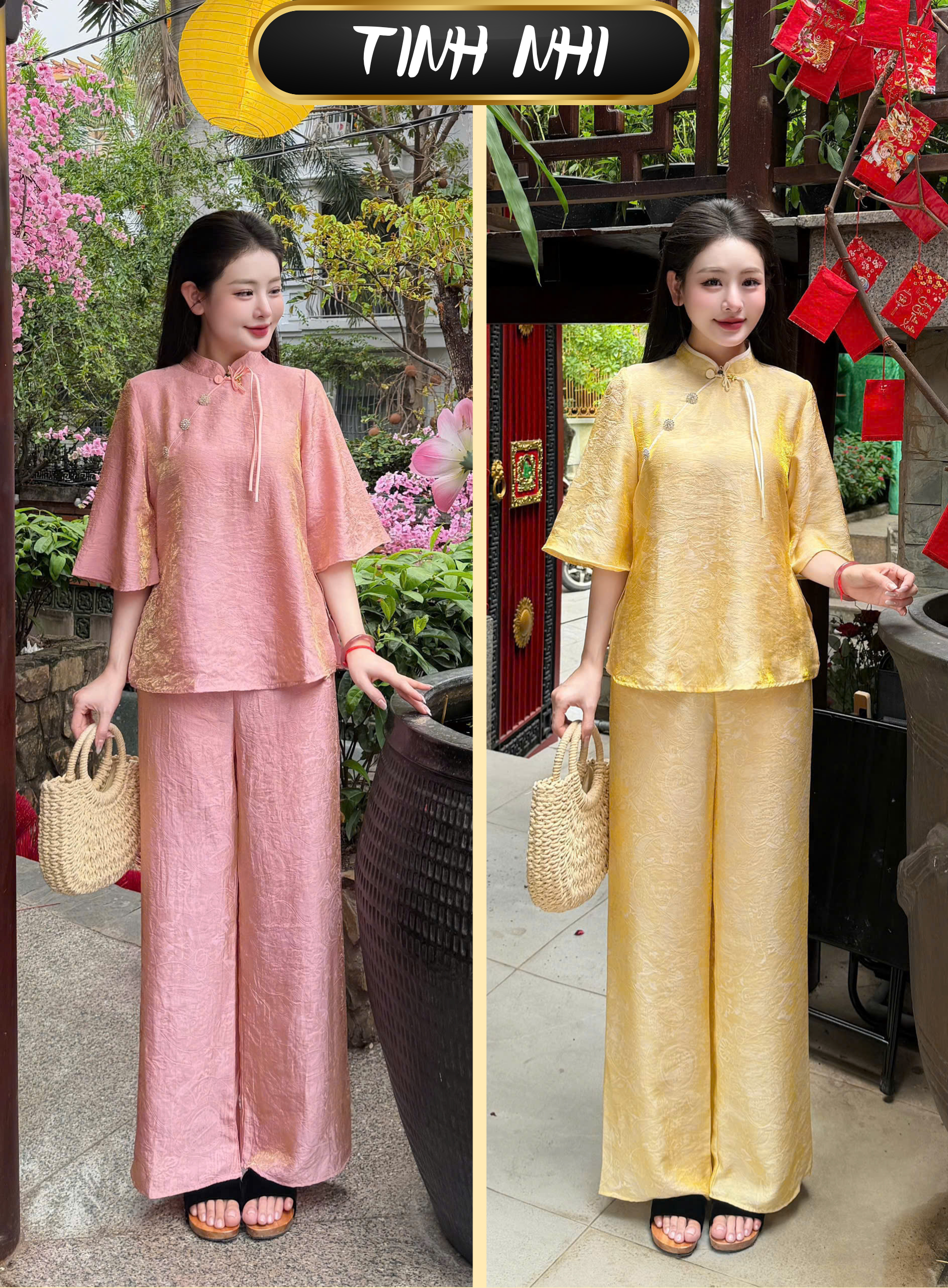 PP413 Pháp phục lễ chùa tơ tằm cao cấp Tinh Nhi