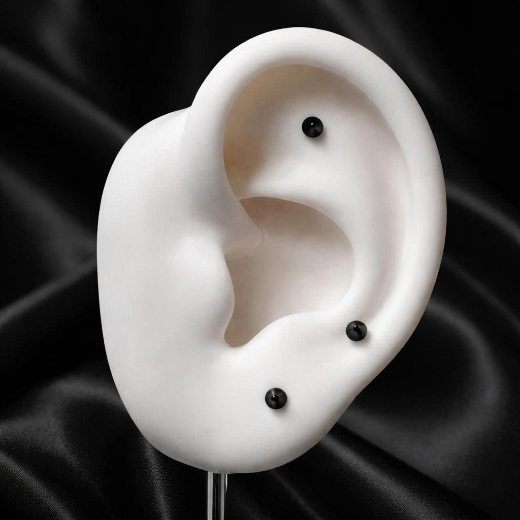 Khuyên bi cơ bản đen mũi tên