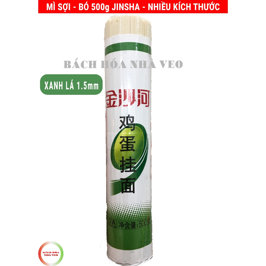 Mì Trường Thọ JINSHA - Mỳ Đũa, Sợi (Tròn, Dẹt), Bó 500g, Hàng Chuẩn, Date Mới_thumbnail_1