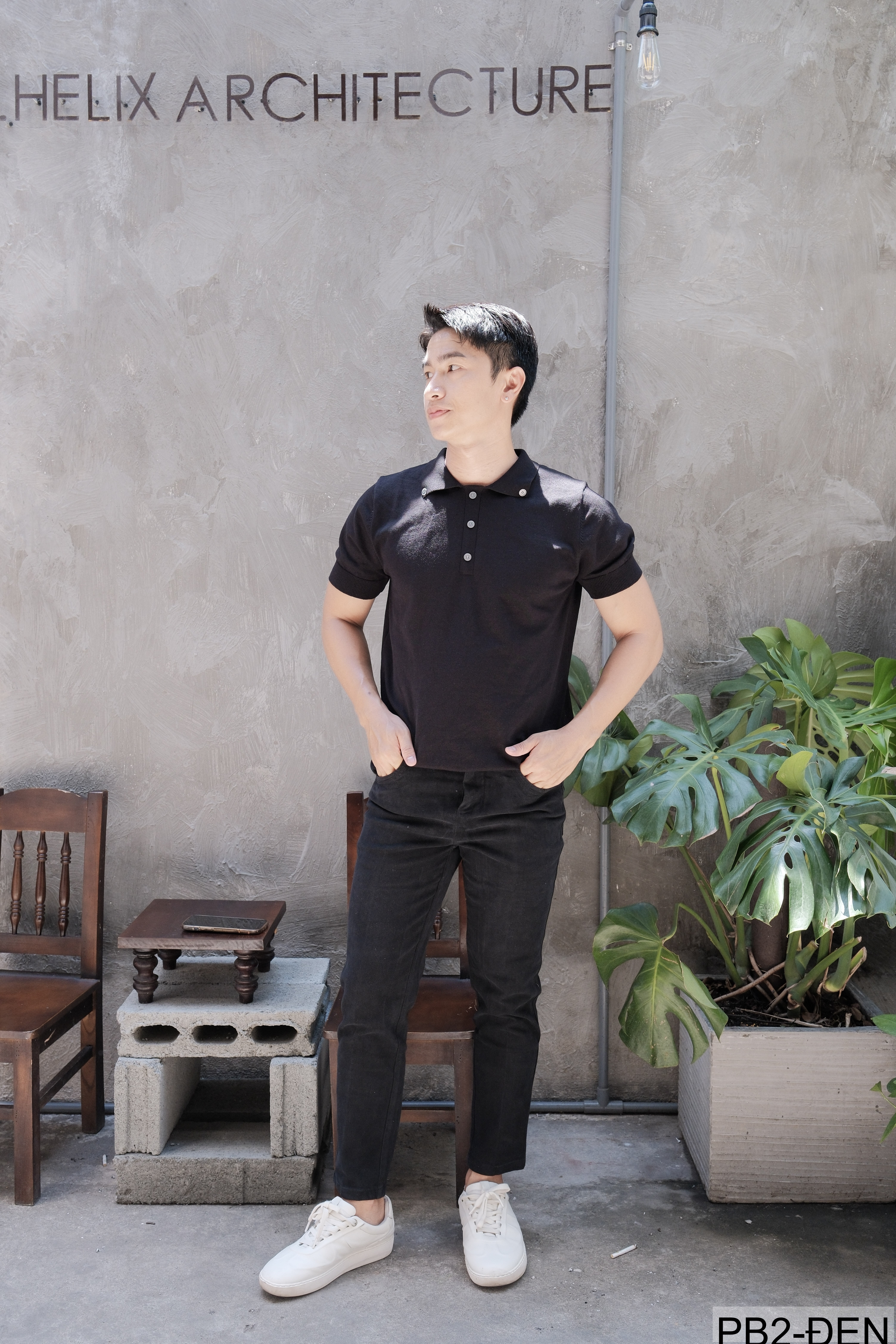 PB2 - Quần Jeans Nam Ống Đứng Cổ Điển, Chất Cotton Co Giãn, Màu Kaki Đen, Phù Hợp Đi Chơi Đi Làm_thumbnail_9