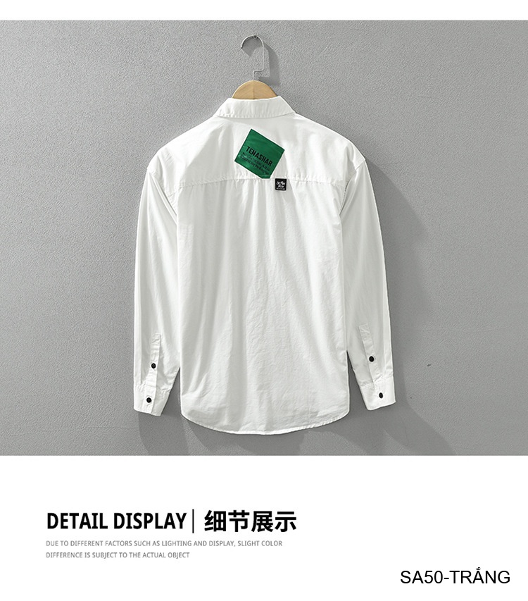 SA50 - Áo Sơ Mi Nam Dài Tay In Chữ Phong Cách Nhật Bản, Chất Cotton Mềm Mại, Phù Hợp Mặc Hàng Ngày_thumbnail_6