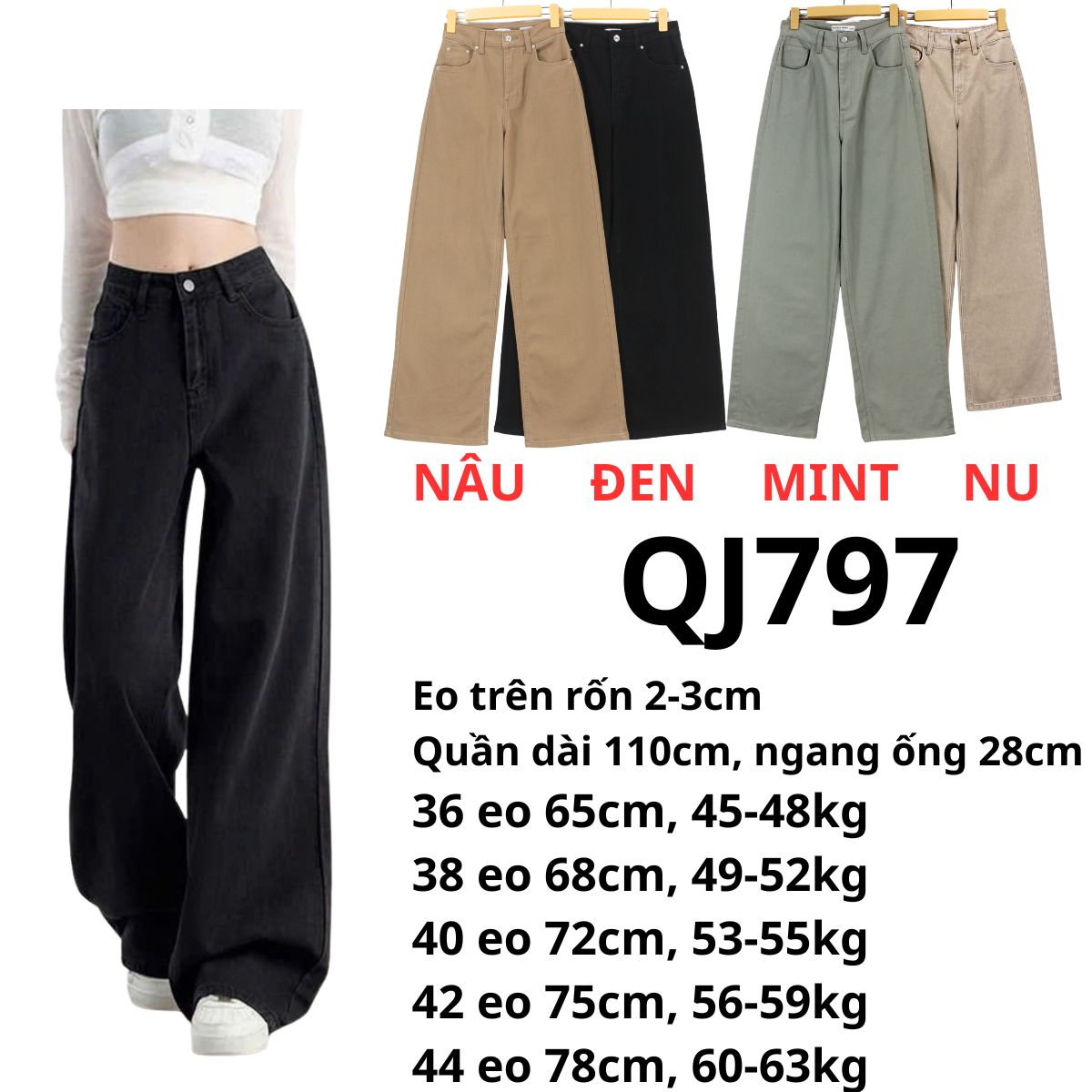 QJ797 - Quần jeans GJ