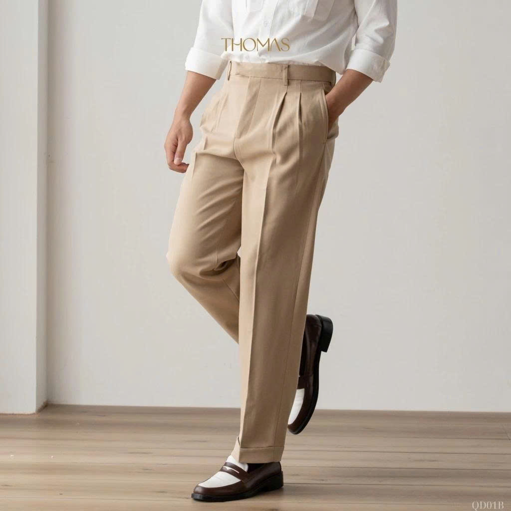 Quần Âu Merlin Trousers Lơ-Vê Vải Tuytsi Form Straight_thumbnail_5
