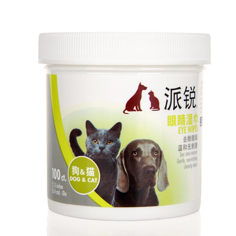 Khăn lau mắt chó mèo chiết xuất lô hội hộp 100 miếng - Hộp 100 miếng