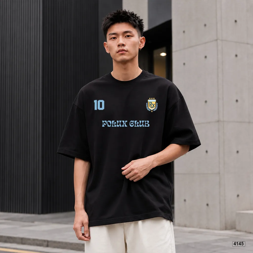 Áo thun nam form rộng phong cách varsity số 10 cổ điển Polux Club 4145_thumbnail_6
