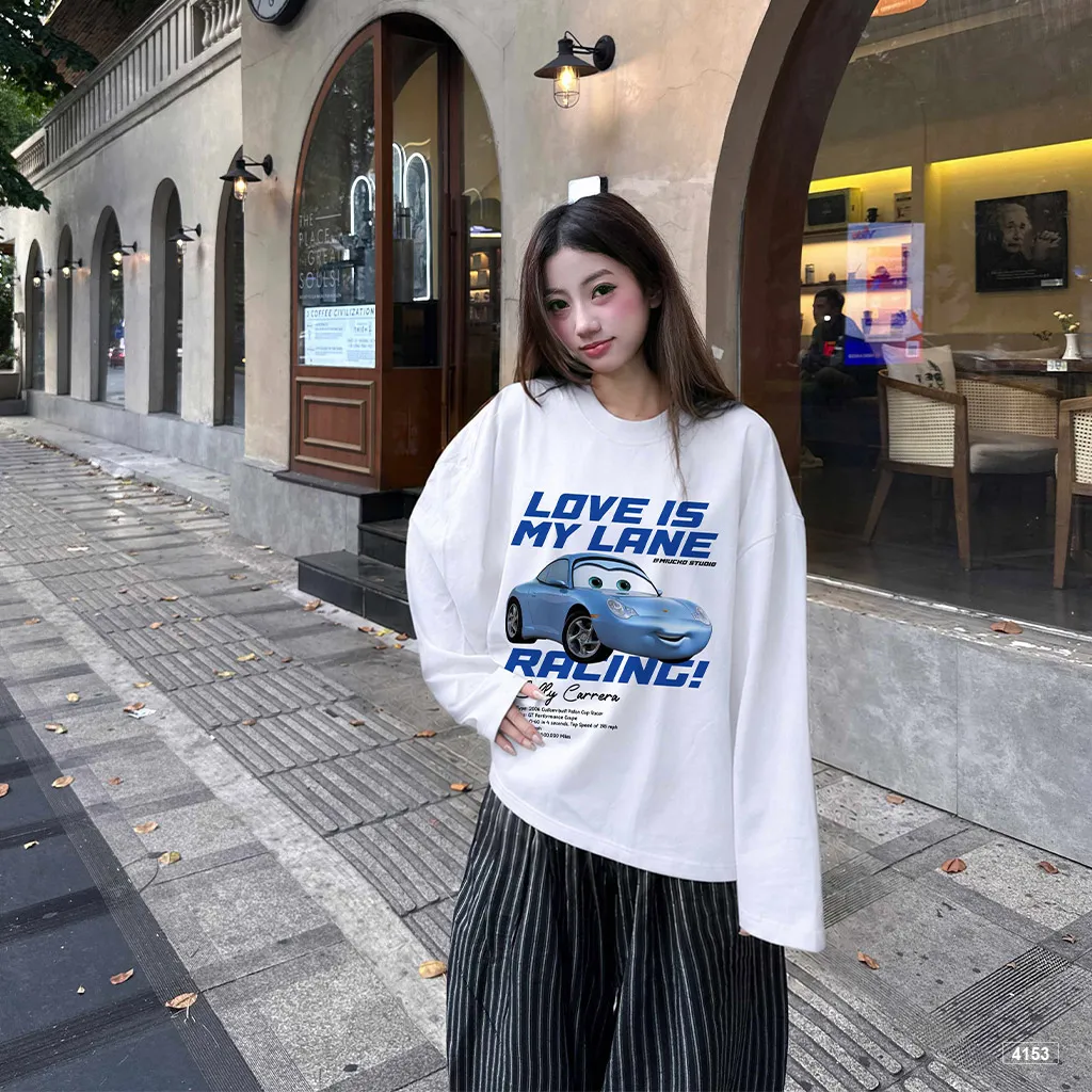 Áo thun tay dài form boxy Love Is My Lane streetwear Miucho 4153_thumbnail_6
