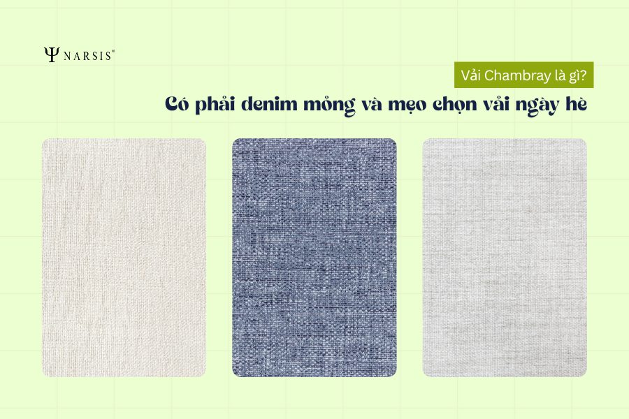 Vải Chambray là gì? Có phải denim mỏng và mẹo chọn vải ngày hè.