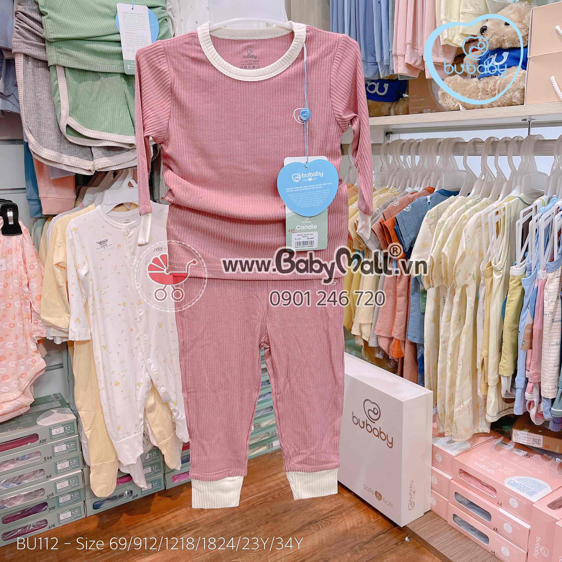 Bộ dài tay cổ tròn Bubaby - Candie Molist BMD110401_thumbnail_1