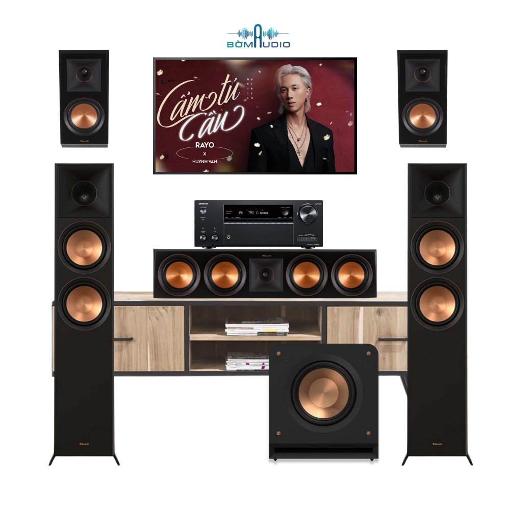 COMBO AMPLY ONKYO TX-NR696 + LOA CỘT KLIPSCH RP-6000F II + LOA CENTER KLIPSCH RP 404C II + LOA SUB KLIPSCH RP 1000SW + LOA KLIPSCH RP 500SA II– B452_thumbnail_1