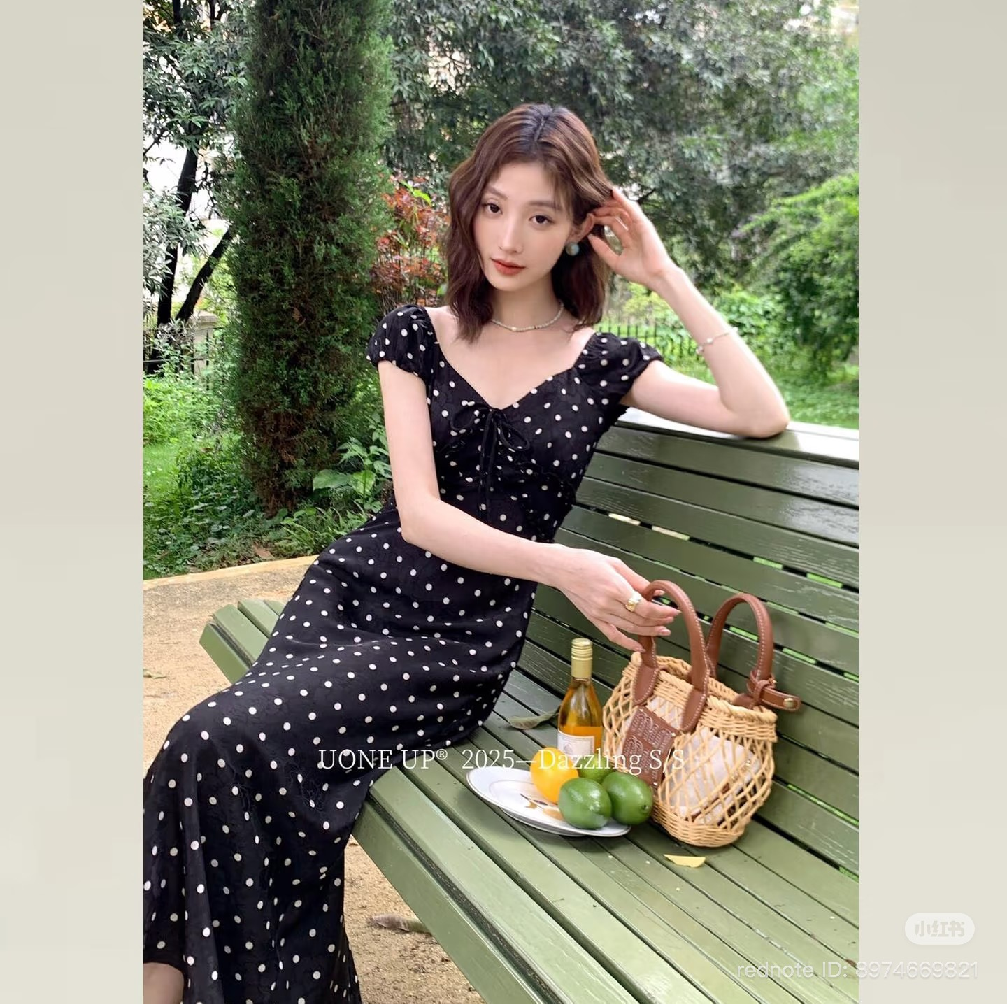 Lucas - Váy chấm bi cổ tim tay hến chun vai chân xòe dáng maxi_thumbnail_16
