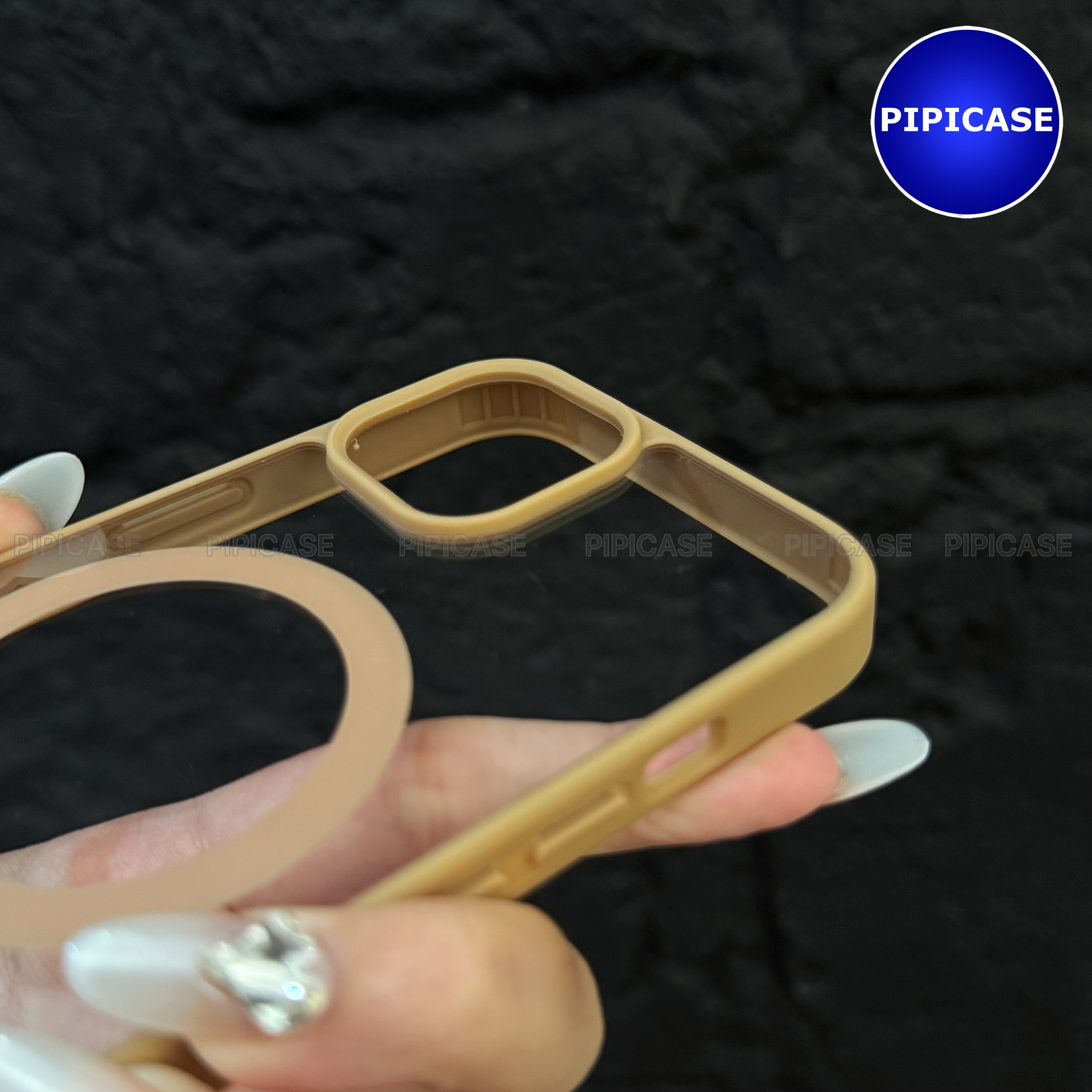 Ốp Lưng iPhone 15 Plus - Chic - Nâu Nhạt_thumbnail_6