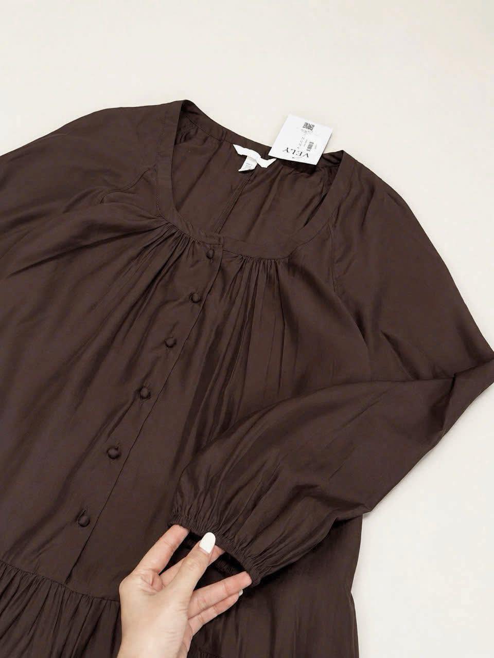 E687 ĐẦM SUÔNG NÂU CỔ U H&M_thumbnail_10