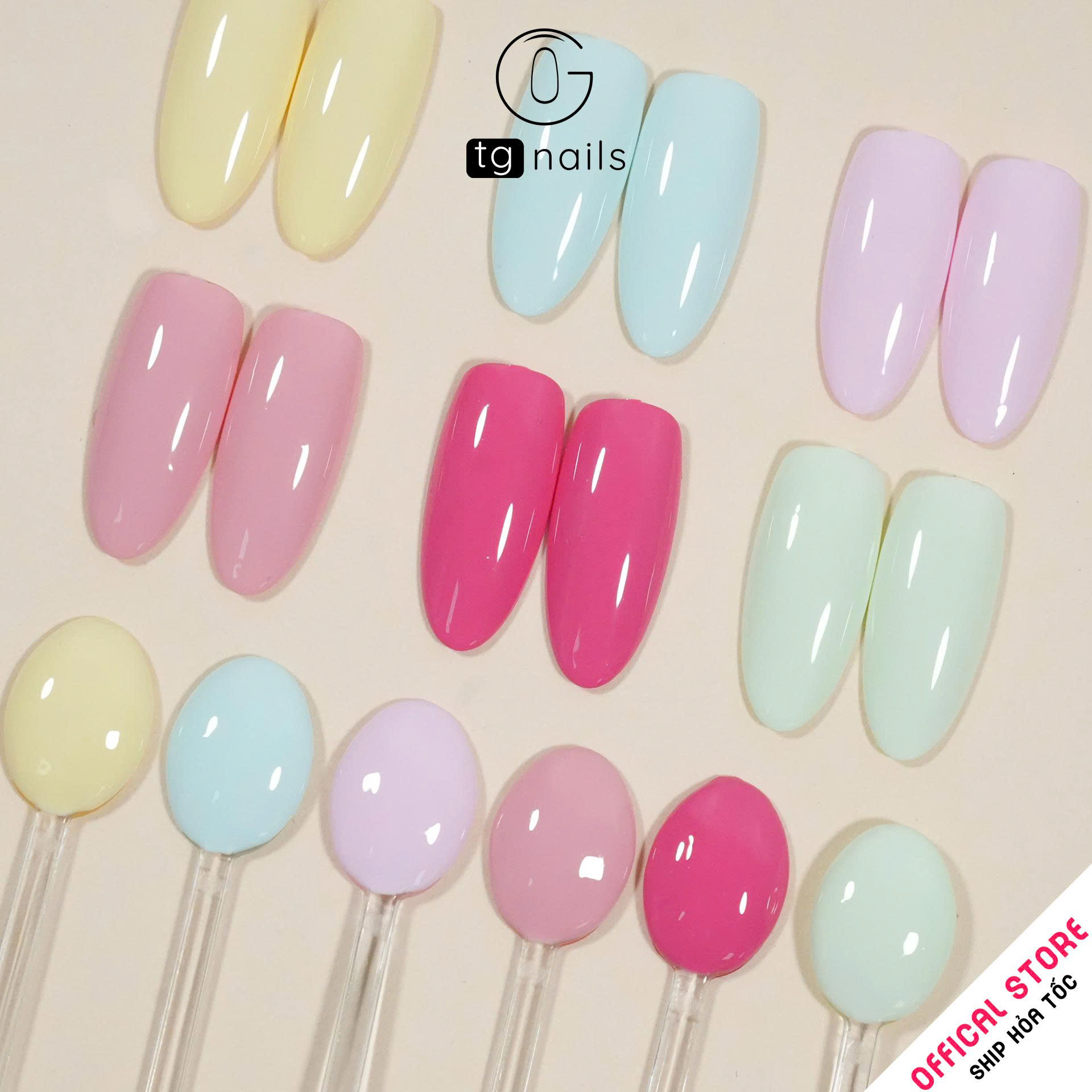  Combo Sơn GEL 6 màu Pastel - kèm bảng màu_thumbnail_3