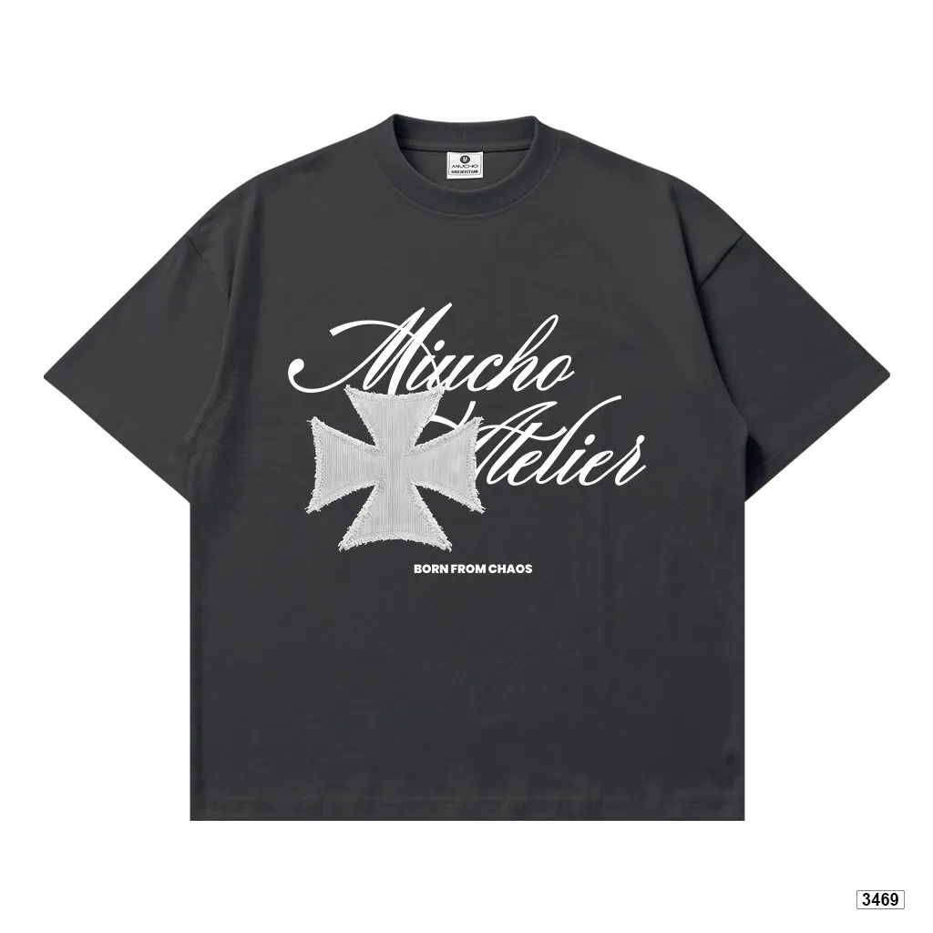 Áo thun boxy nam nữ dày dặn đứng form thiết kế cổ điển Miucho 3469_thumbnail_13