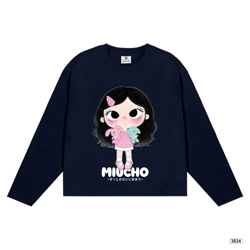 Áo thun boxy tay dài Baby Girl raglan mix màu Miucho 3834_thumbnail_10
