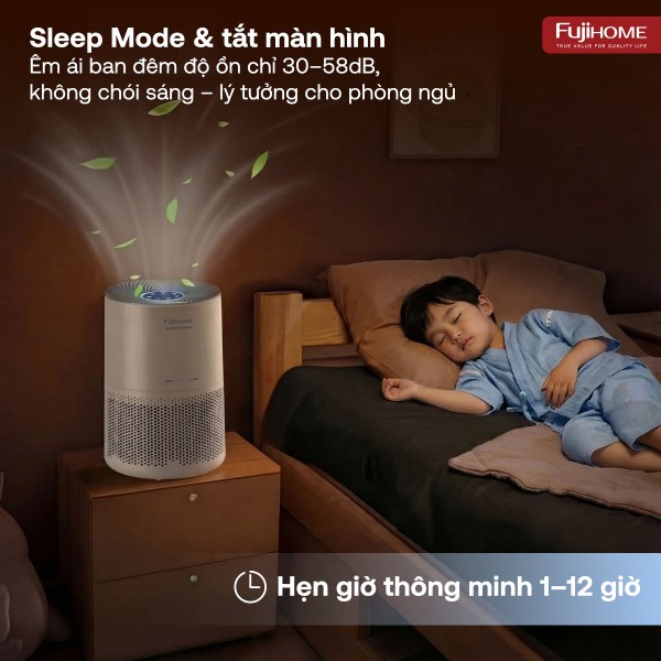 Máy lọc không khí thông minh Fujihome AP5Compact có kết nối điều khiển quả Wifi_thumbnail_8