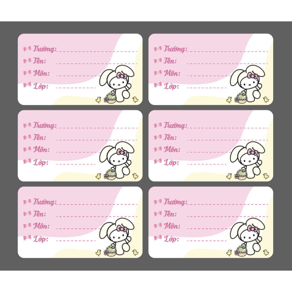 Set 24 nhãn vở môn học HELLO KITTY - CÓ IN THEO YÊU CẦU | Caturday_thumbnail_2