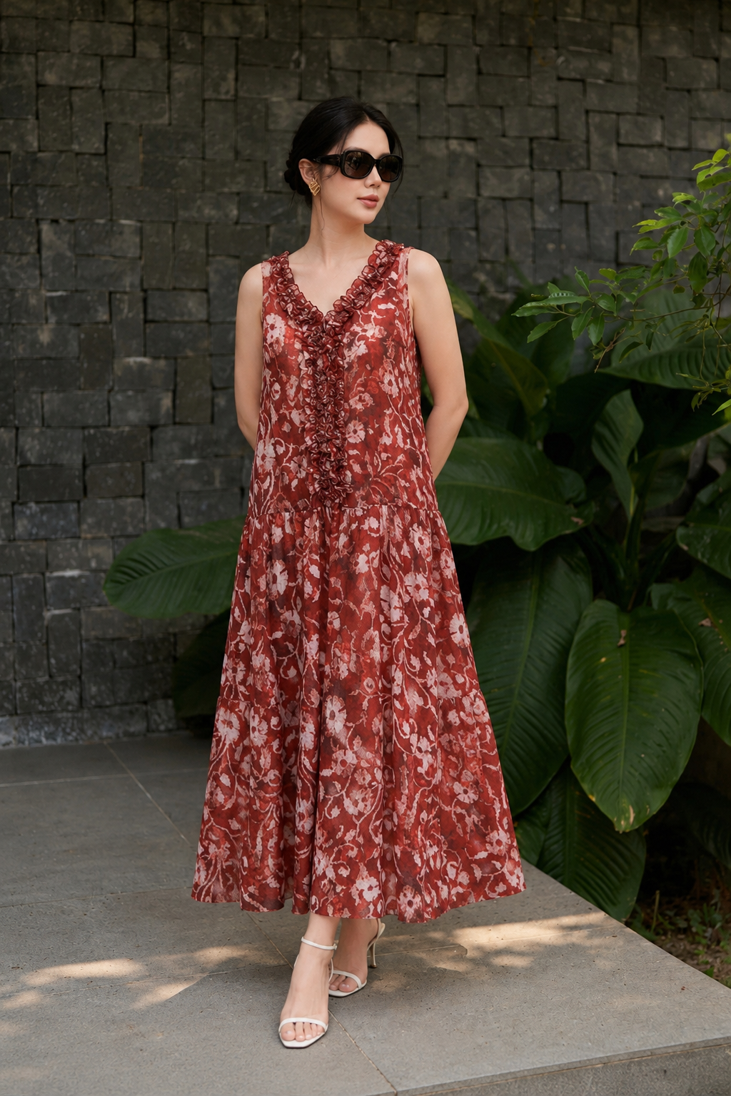 VD033 - Váy Nhuyễn Đỏ QC Cao Cấp