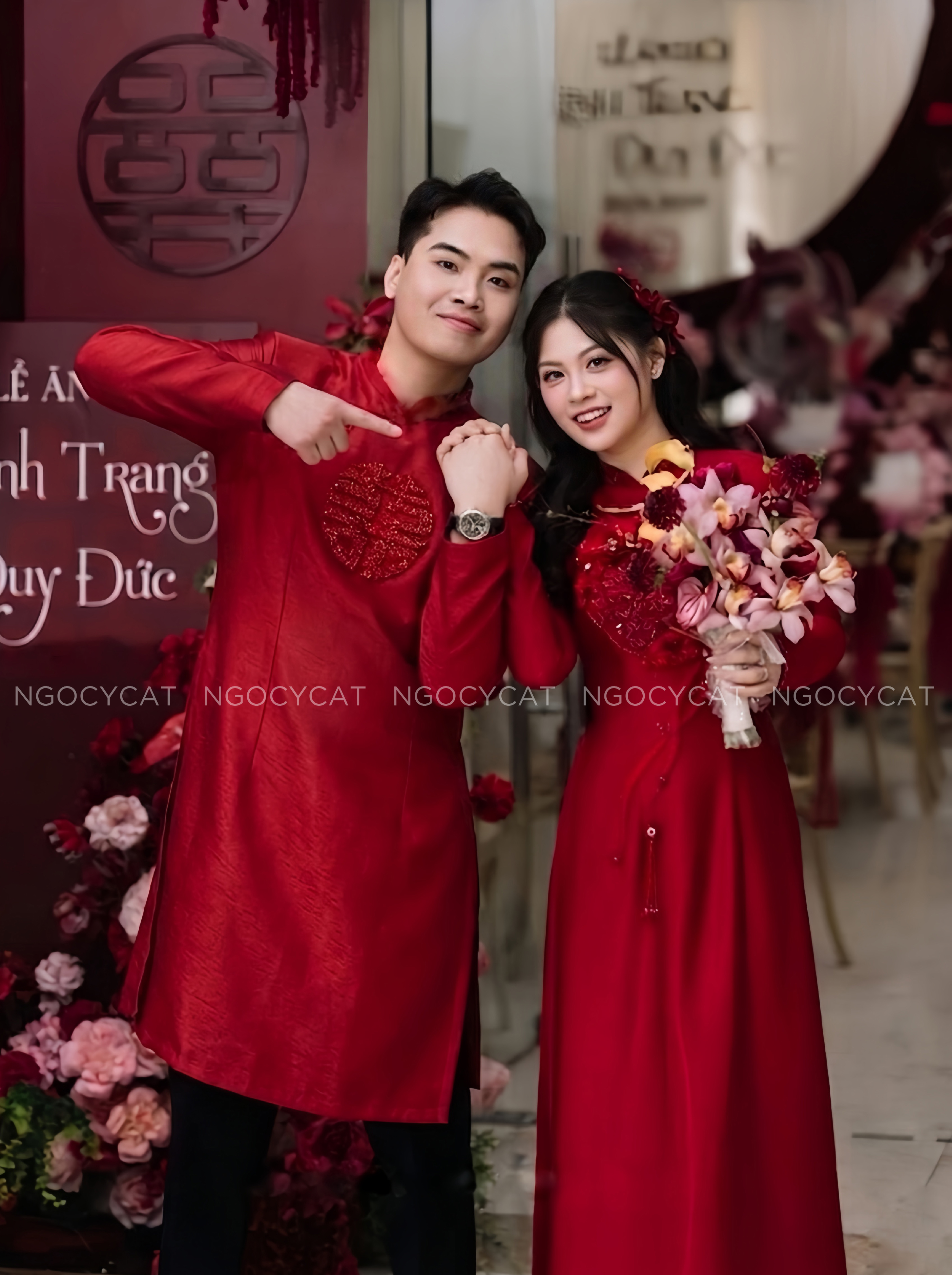 Áo Dài Dâu Rể Đỏ Hỷ Hoa Ngọc_thumbnail_2