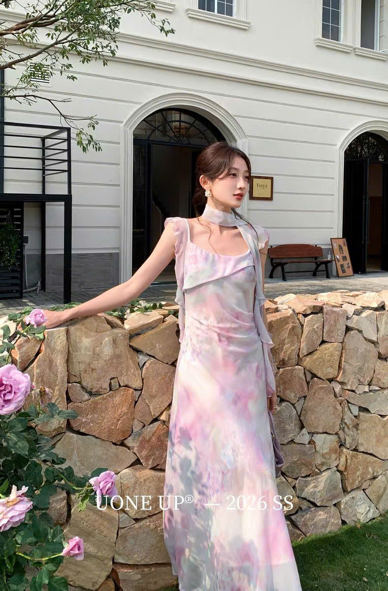 Lucas - Váy 2 dây tay hến phối chéo ngực, dáng dài maxi UONE UP_thumbnail_3