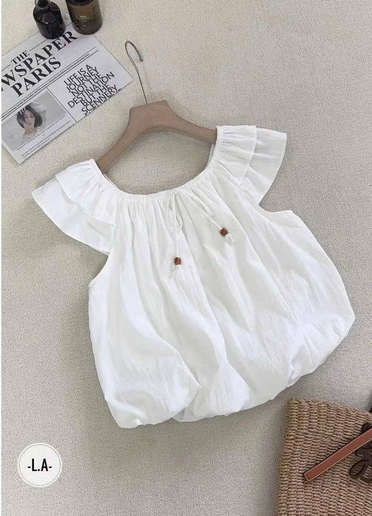 Áo Kiểu Nữ Tay Ngắn cánh tiên lai bí thắt nơ LUH.9038 (C) (0687)_thumbnail_2