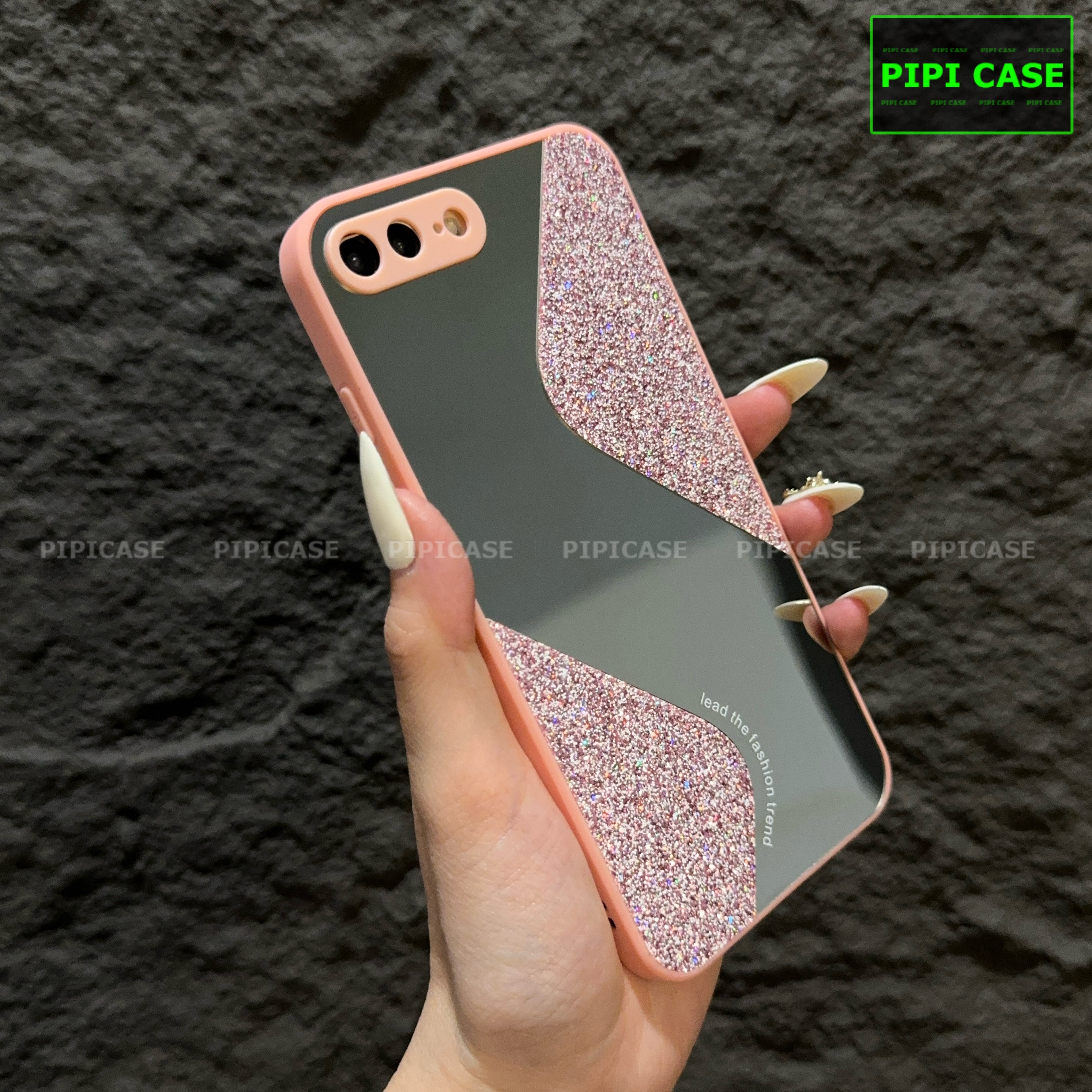 Ốp Lưng iPhone 7 Plus / 8 Plus - Glitter Mirror - Hồng