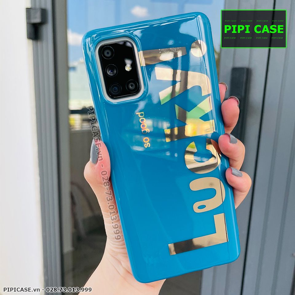 Ốp Lưng Samsung A51 - Lucky - Xanh Dương