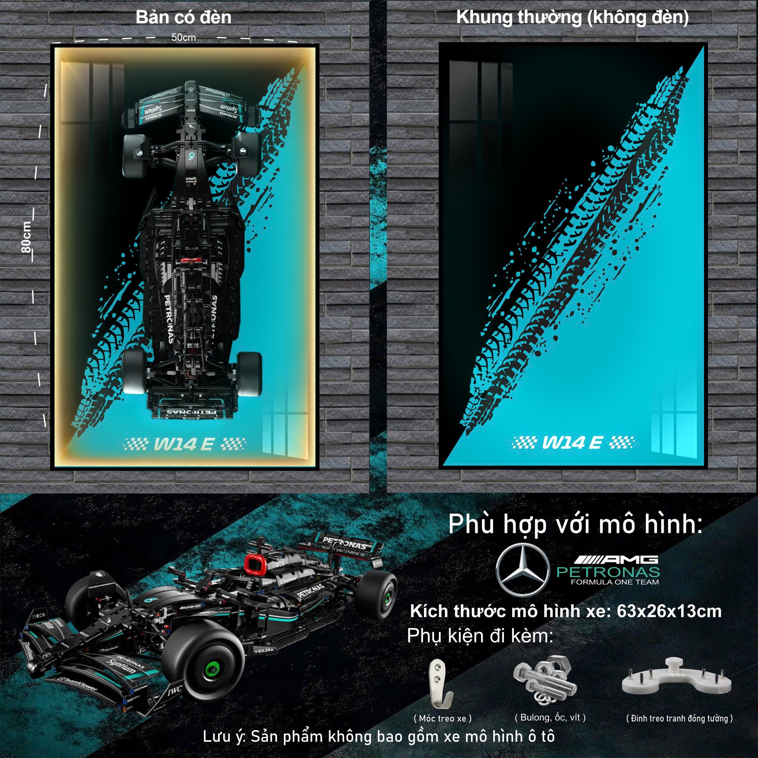 Khung Trưng Bày LEGO Mercedes-AMG F1