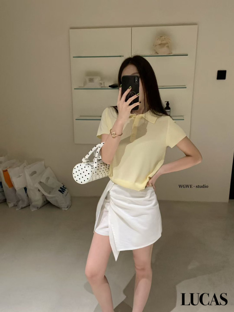 Chân váy dáng A ngắn vạt chéo xếp ly buộc vạt 1 bên_thumbnail_3