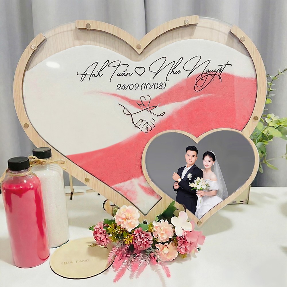 Tranh Rót Cát Đám Cưới – Nghi Thức Cưới Ý Nghĩa, Thiết Kế Theo Yêu Cầu (Tặng Kèm Cát) - Size tính theo chiều ngang_thumbnail_3