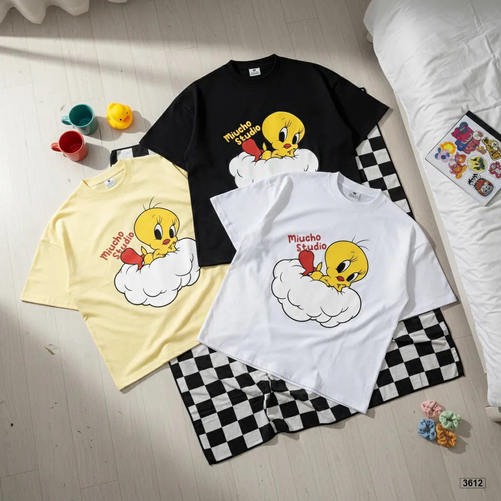 Áo thun nữ form boxy nhân vật hoạt hình dễ thương Miucho 3612_thumbnail_6