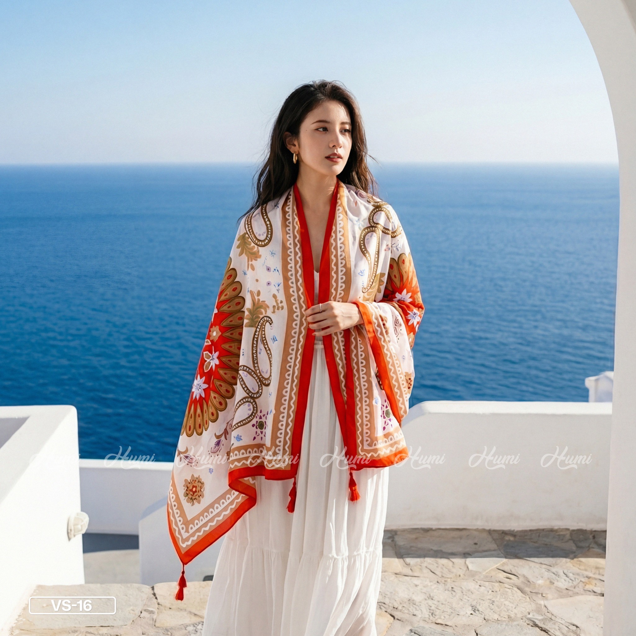 KHĂN HỌA TIẾT THỔ CẨM (VS16)