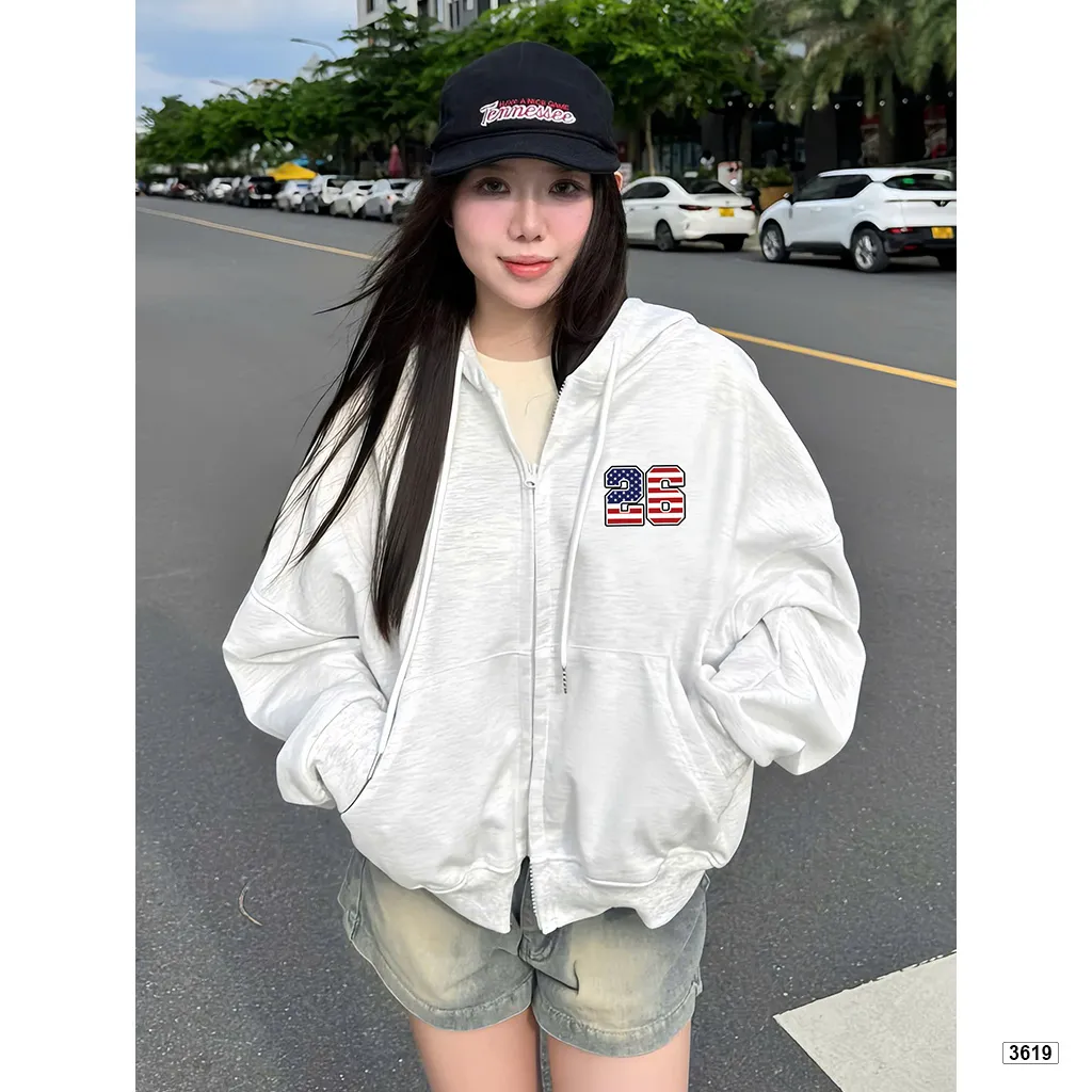 Áo hoodie zip boxy phong cách đường phố Miucho nỉ 2 da thoáng mát dày dặn 3619_thumbnail_2