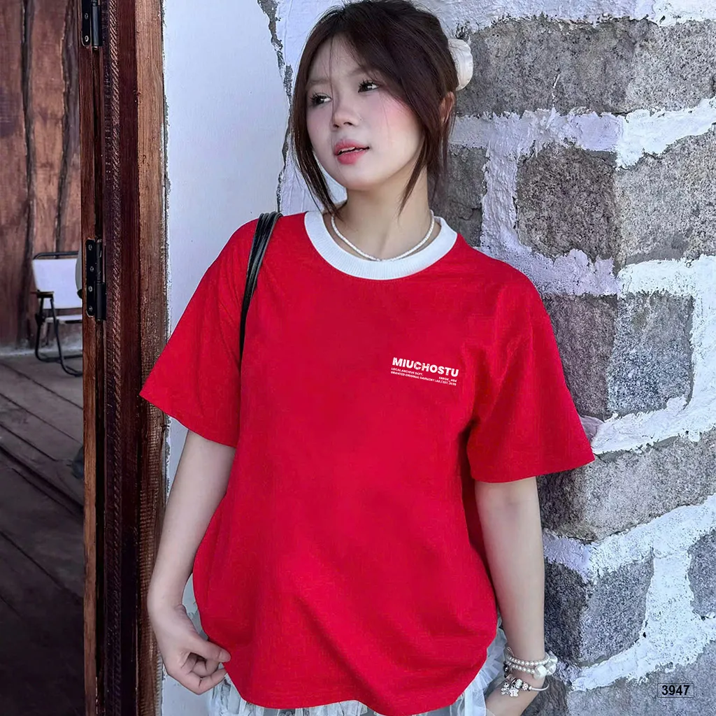 Áo thun nữ form boxy phối cổ mix màu đáng yêu basic 3947_thumbnail_4