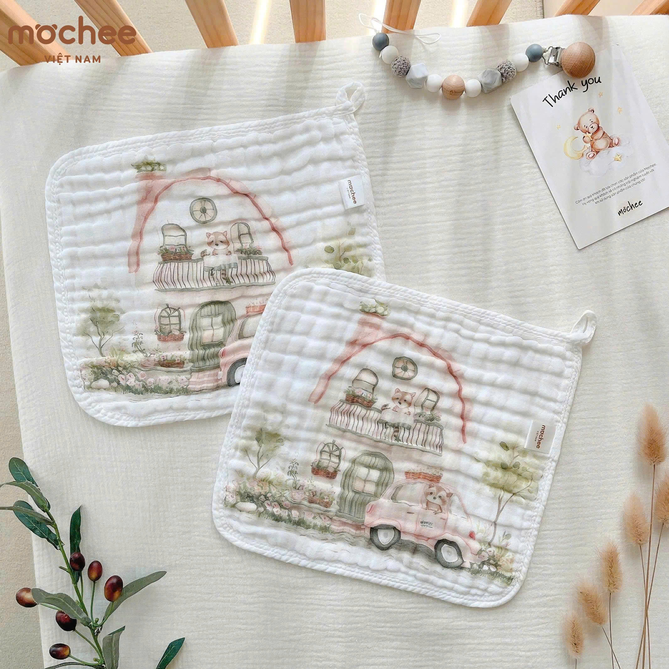 Set 3 Khăn sữa xô 6 lớp MOCHEE (30x30cm)_thumbnail_2