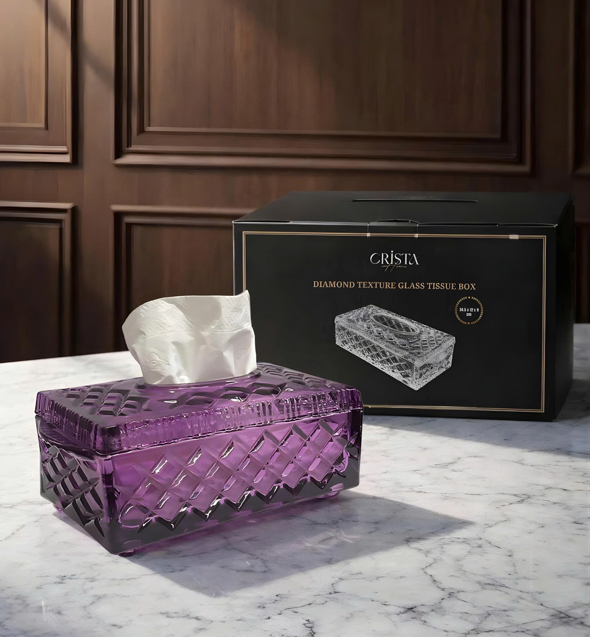 HỘP THỦY TINH ĐỰNG GIẤY ĂN VÂN KIM CƯƠNG CRISTA HOME 60250_thumbnail_2