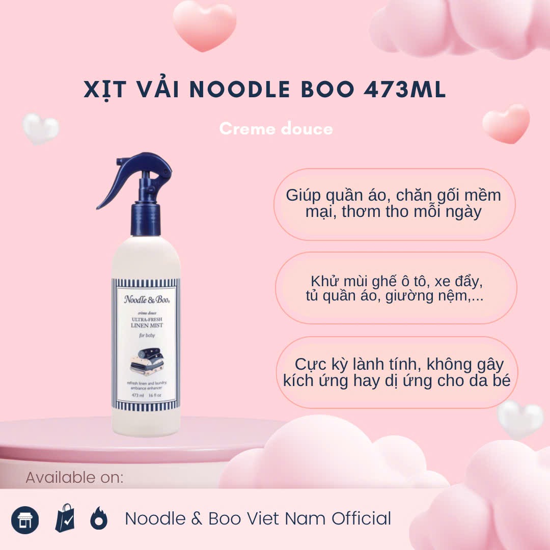 Chai xịt quần áo Noodle Boo Mỹ 473ml