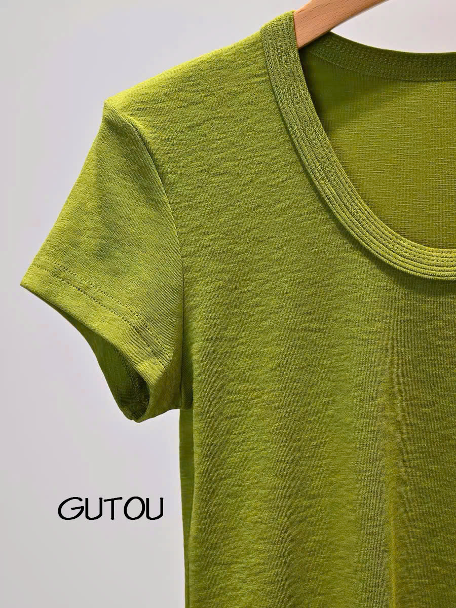 [ GUTOU ] Áo Thun Ôm Body Ivy Tee