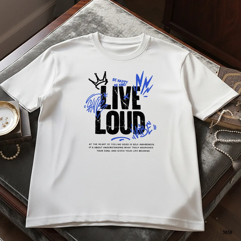 Áo thun form rộng chất thoáng mát Live Loud TeePrint 3658_thumbnail_5