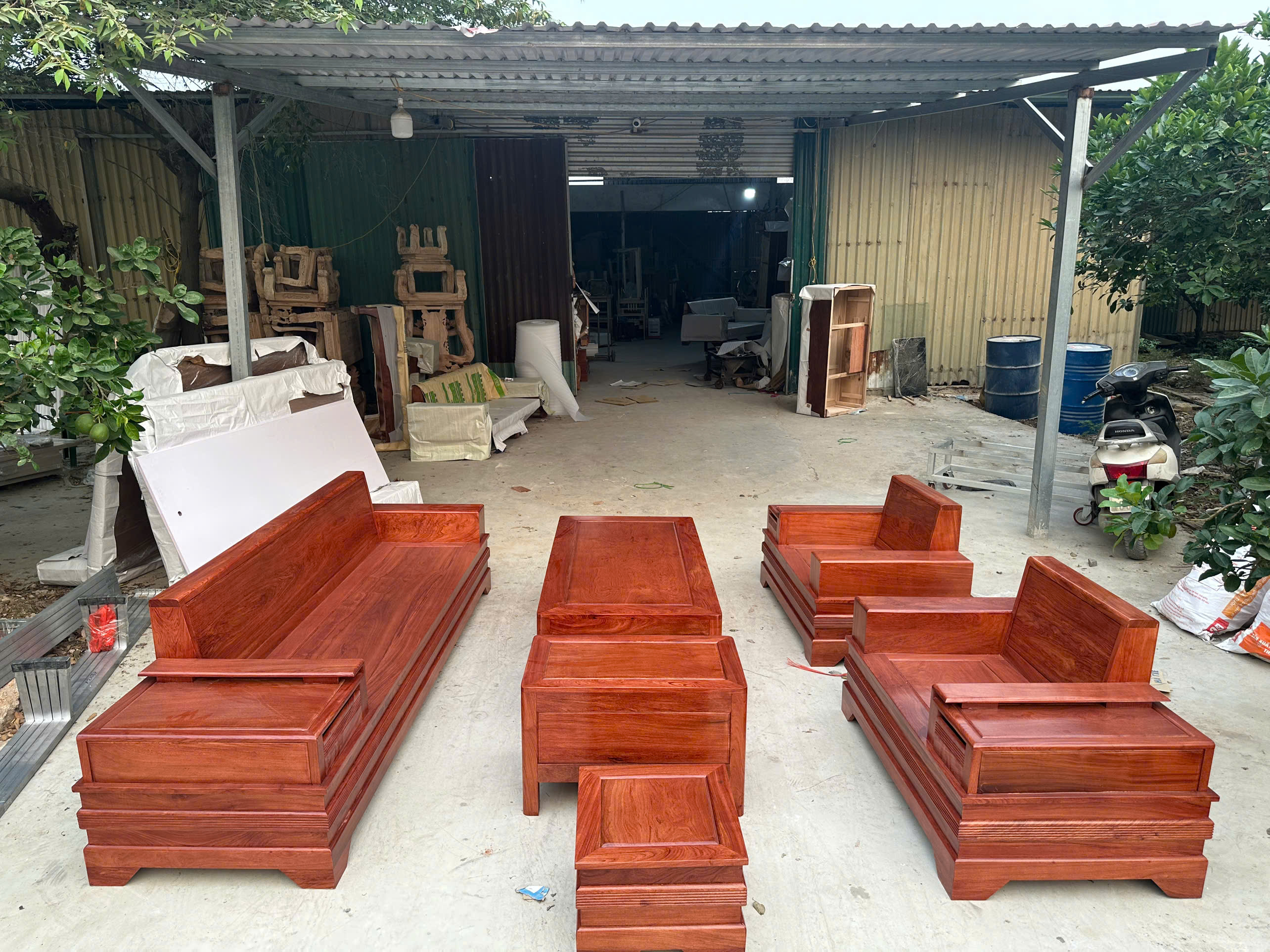 Sofa đối chân pháo cao cấp