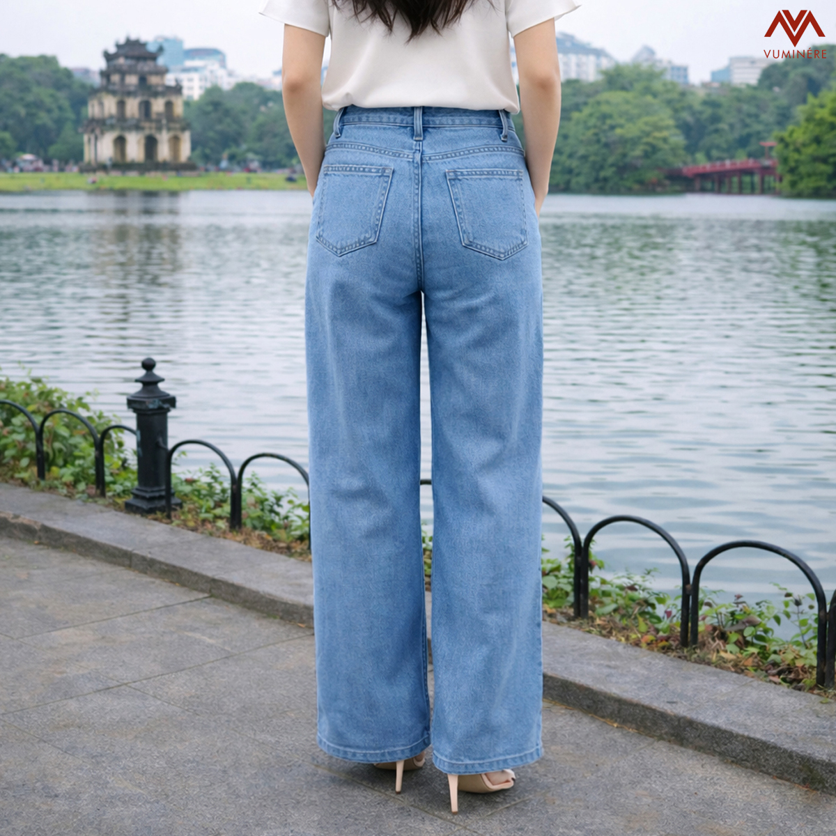 Quần Jeans nữ dáng suông rộng ( LG10 )