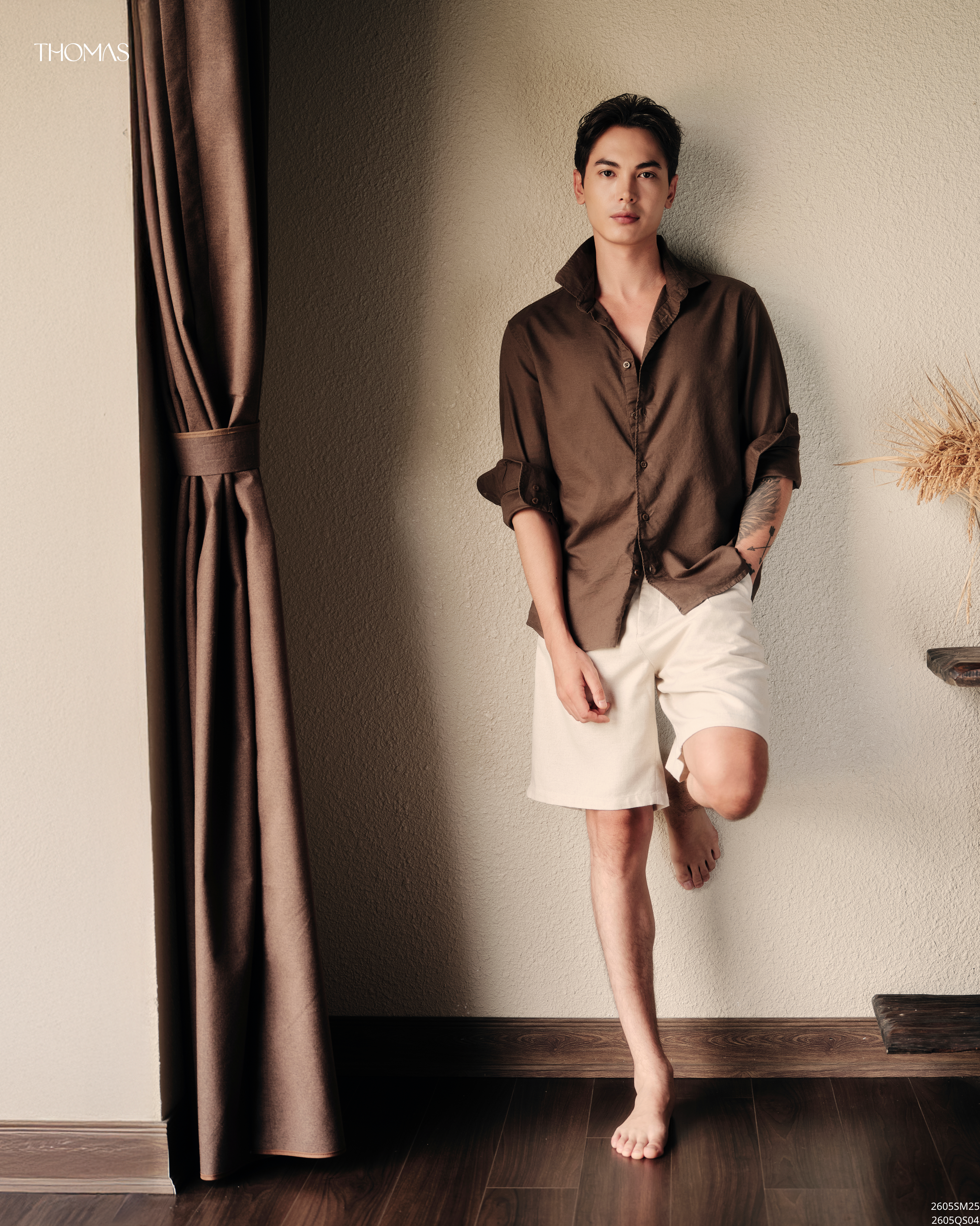 Áo Sơ Mi Dài Tay Cổ Cutaway Elio Vải Linen Form Regular_thumbnail_3
