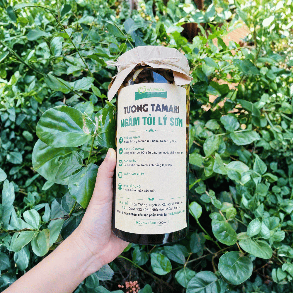 Tương Tamari Ngâm Tỏi Lý Sơn (Hũ lớn 1000ML)_thumbnail_1