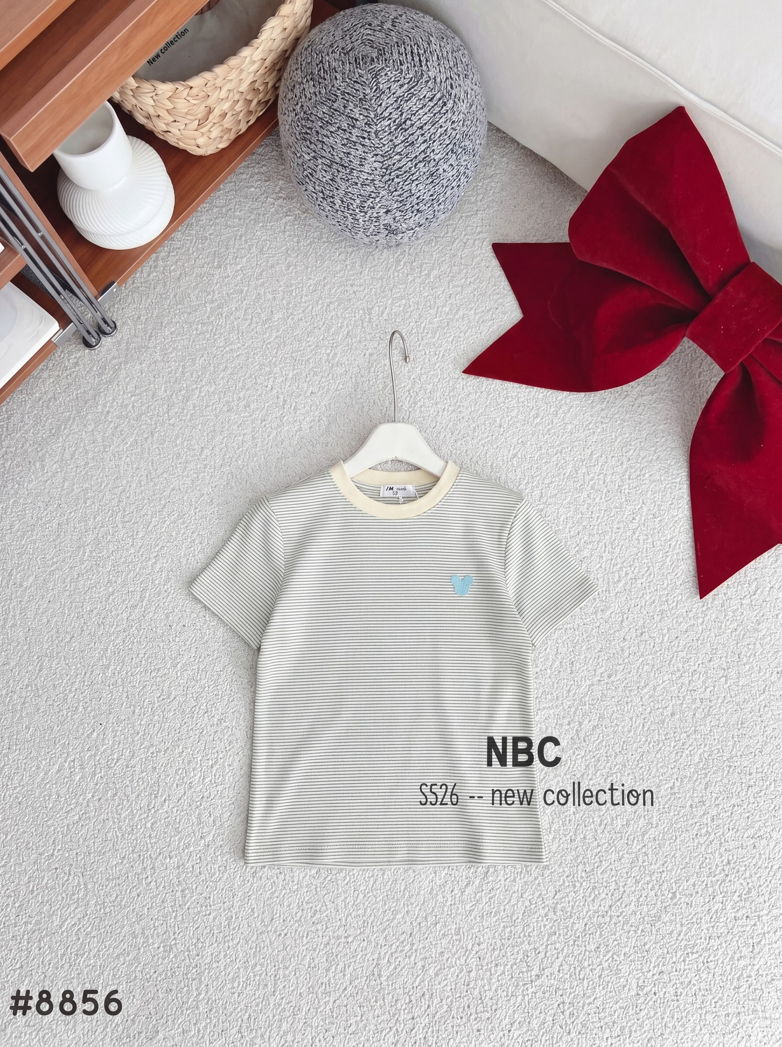 Áo Thun Nữ Korea sọc thêu đầu chuột NT.2600044 (C) (9990)_thumbnail_4