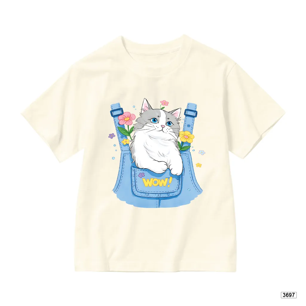 Áo thun bé gái chất mềm mại thoáng mát Mèo con đáng yêu Kado 3697_thumbnail_8