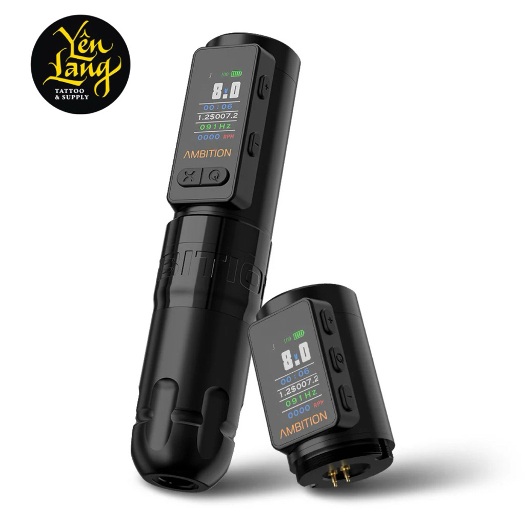 Máy xăm AMBITION - Soldier Max (Stroke 4.0mm) Wireless Tattoo Machine Pen - Bảo hành 6 tháng_thumbnail_2
