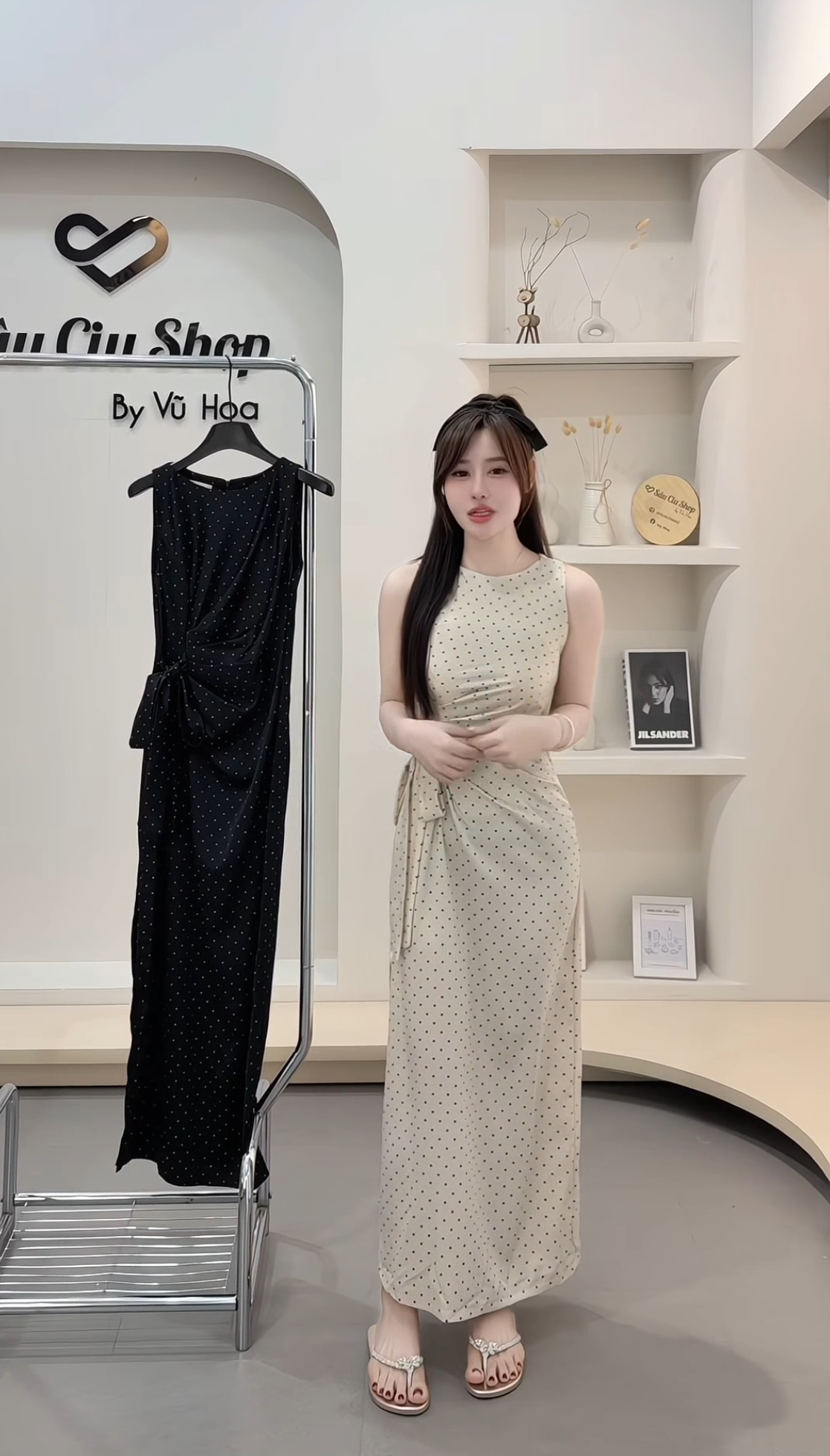 Váy dài chấm bi 1291